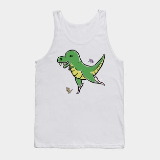 Tyrannosaurus Dinosaur Dino Ballerina Dance Cartoon Cute Character Tank Top